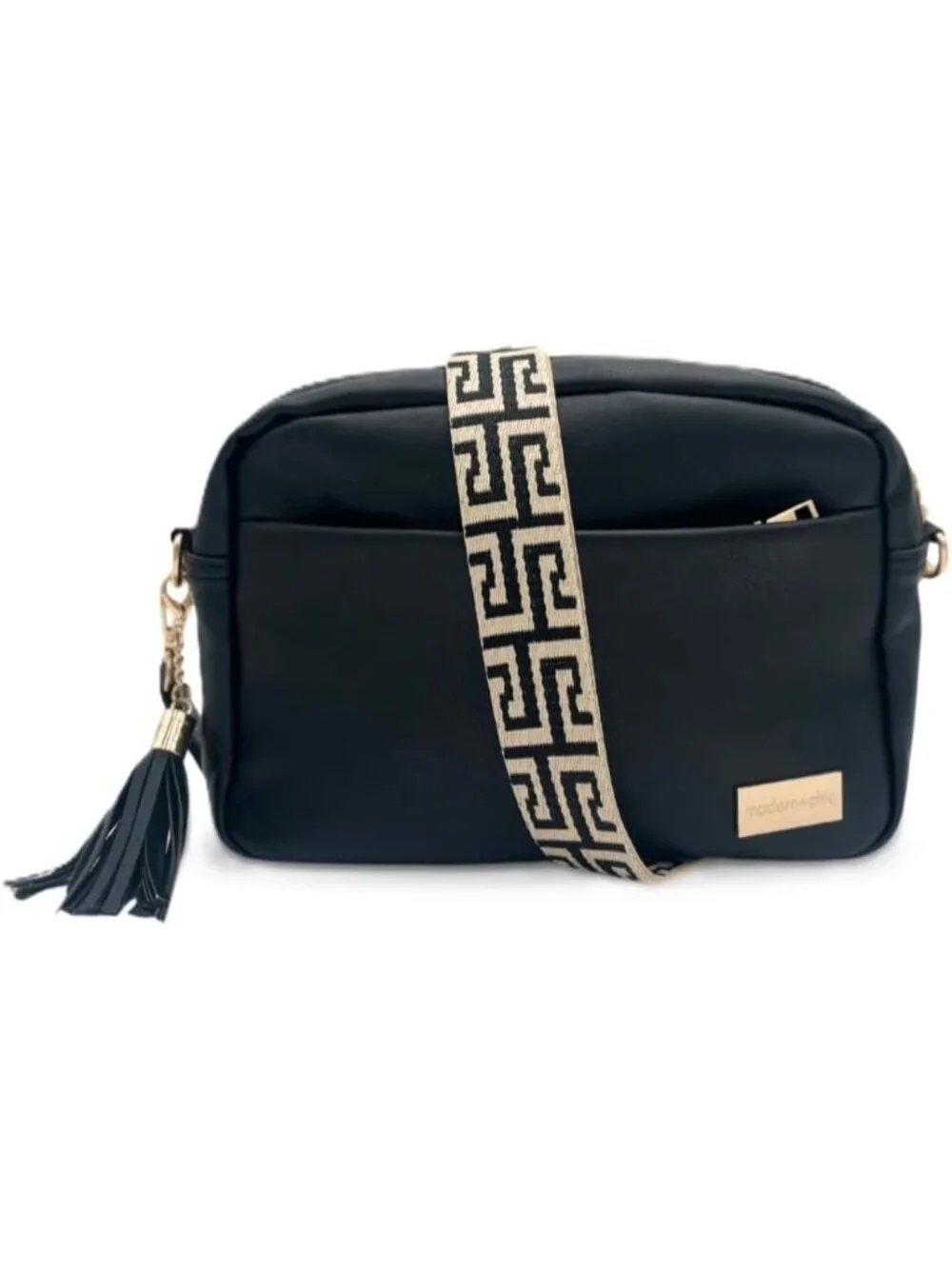Chic Vegan Leather Crossbody Bag for Women, Small Purse with Adjustable Strap